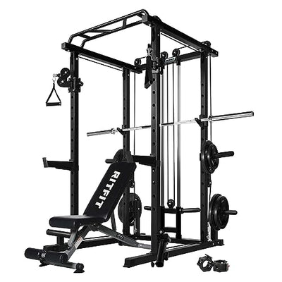 RitFit Multi-Function Garage & Home Gym Package Includes 1000LBS Power Cage PC-410 CC